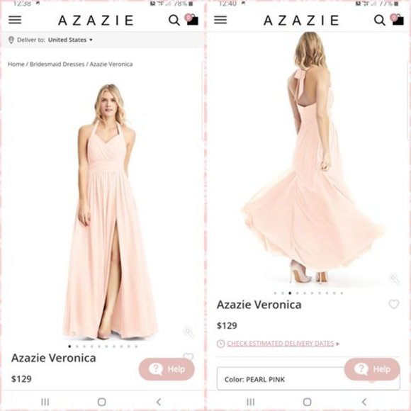 pearl pink azazie
